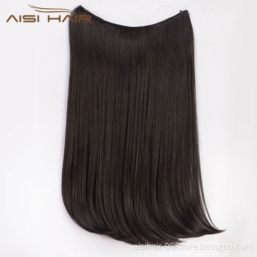 Aisi Hair Synthetic One Piece Long Straight Hair Extension Multicolor Clip In Hairpieces Halo Hair Extensions